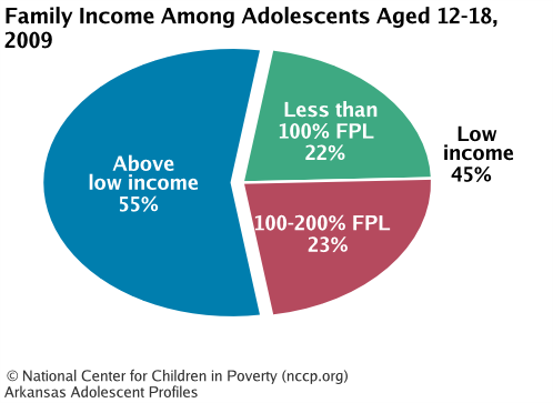 Family Income Among Adolescents Aged 12-18, 2008