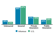 Health Insurance Coverage Among Adolescents Aged 12-18, 2008