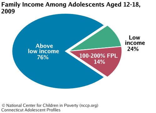 Family Income Among Adolescents Aged 12-18, 2008