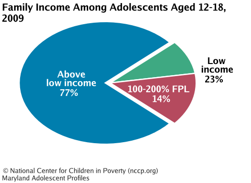 Family Income Among Adolescents Aged 12-18, 2008